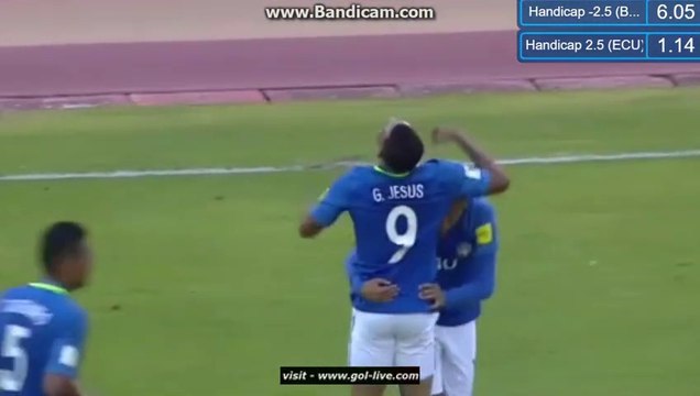0-2 Gabriel Jesus Goal HD - Ecuador 0-2 Brazil - 08.08.2016 HD
