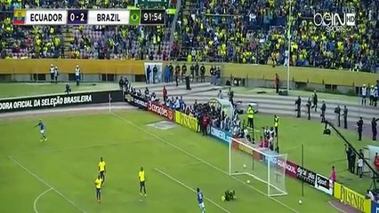 Gabriel Jesus second Goal - Ecuador vs Brasil 0-3 (Eliminatorias Russia 2018) 01.09.2016 HD