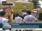 Juventud sandinista de Nicaragua respalda a la Revolución Bolivariana