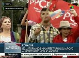 Ecuatorianos también rechazan planes golpistas en Venezuela