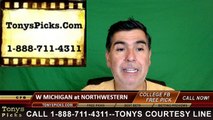 Northwestern Wildcats vs. Western Michigan Broncos Free Pick Prediction NCAA College Football Odds Preview 9/3/2016