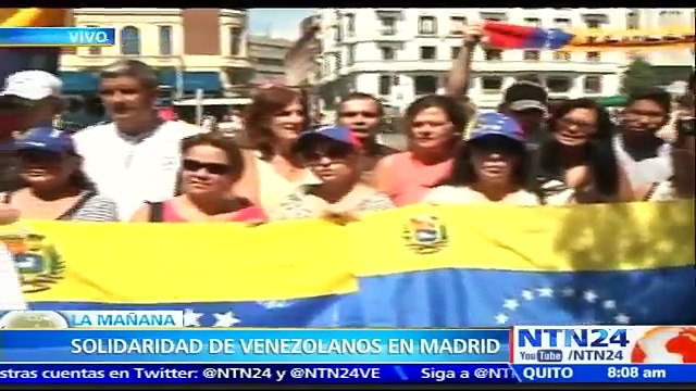 Venezolanos desde Madrid apoyaron la Toma de Caracas