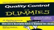 [Reads] Quality Control for DummiesÂ Â  [QUALITY CONTROL FOR DUMMIES] [Paperback] Online Ebook