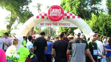 Joggers and cyclists rule Cairo's streets at weekends