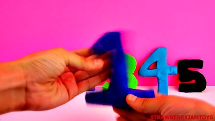 Spiderman Play Doh Numbers Shopkins Spongebob Bugs Bunny Learn how to Count StrawberryJamToys