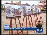 Presidente Correa visitó la zona cero de Portoviejo