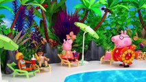 Peppa Pig va a la Piscina del Parque Acuatico de Playmobil - Juguetes de Peppa Pig