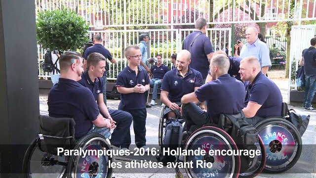 Paralympiques-2016: Hollande encourage les athlètes avant Rio