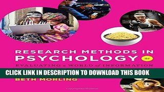 New Book Research Methods in Psychology: Evaluating a World of Information (Second Edition)