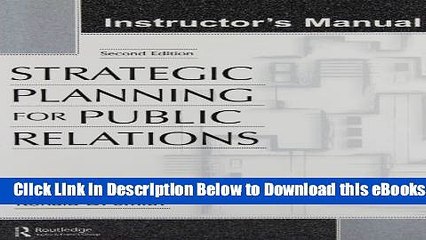 [Reads] Strategic Planning for Public Relations Free Books