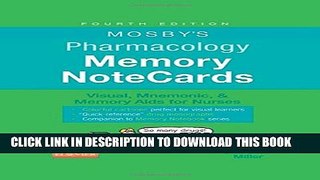 Collection Book Mosby s Pharmacology Memory NoteCards: Visual, Mnemonic, and Memory Aids for