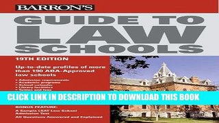 New Book Guide to Law Schools (Barron s Guide to Law Schools)