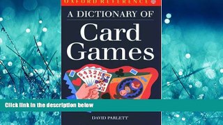 Popular Book A Dictionary of Card Games (Oxford Quick Reference)