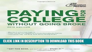 New Book Paying for College Without Going Broke, 2013 Edition (College Admissions Guides)