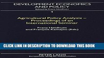 [PDF] Agricultural Policy Analysis - Proceedings of an International Seminar: held at the