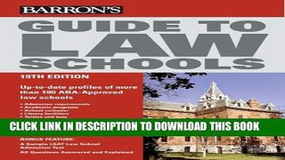 New Book Guide to Law Schools (Barron s Guide to Law Schools)
