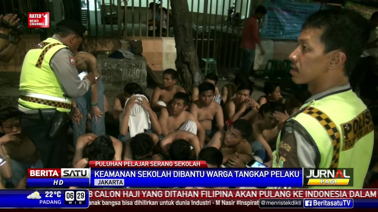 Puluhan Pelajar Ditangkap Warga Saat Menyerang Sekolah Lain