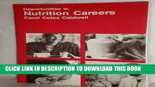 New Book Opportunities in Nutrition Careers