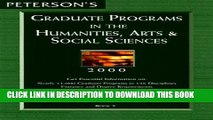 New Book Peterson s Graduate Programs in the Humanities, Arts   Social Sciences 2000 (Peterson s