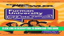 Collection Book Furman University: Off the Record - College Prowler (College Prowler: Furman