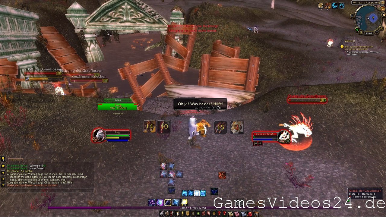 World of Warcraft Quest: Der geistesabwesende Ausgrabungsleiter (Allianz)