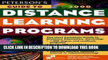 New Book Peterson s Guide to Distance Learning Programs, 2000 (Peterson s Guide to Distance