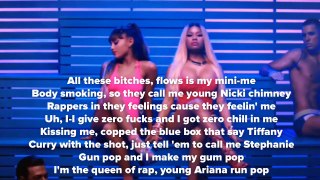 Ariana Grande - Side to Side - feat Nicki Minaj ( Official Lyrics )
