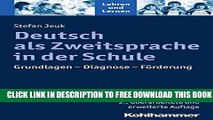 [PDF] Deutsch als Zweitsprache in der Schule: Grundlagen - Diagnose - FÃ¶rderung (Lehren und