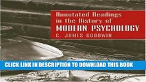 Collection Book Annotated Readings in the History of Modern Psychology