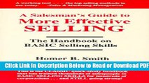 [Get] Salesman s Guide to More Effective Selling: The Handbook of Selling Skills Popular Online