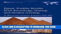 [PDF] Egypt: Positive Results from Knowledge Sharing and Modest Lending - an IEG Country