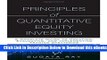 [Reads] Principles of Quantitative Equity Investing: A Complete Guide to Creating, Evaluating, and