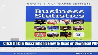[Get] Business Statistics Student Value Edition Plus NEW MyStatLab with Pearson eText -- Access