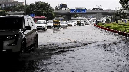 Inde: circulation difficile à Delhi après la mousson