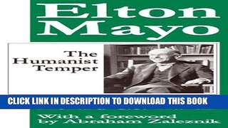 Collection Book Elton Mayo: The Humanist Temper