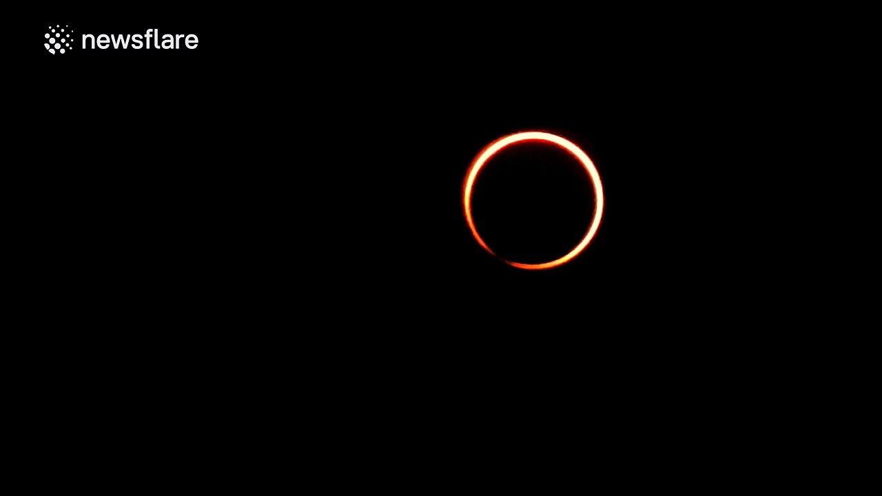 Annular solar eclipse observed from Reunion Island