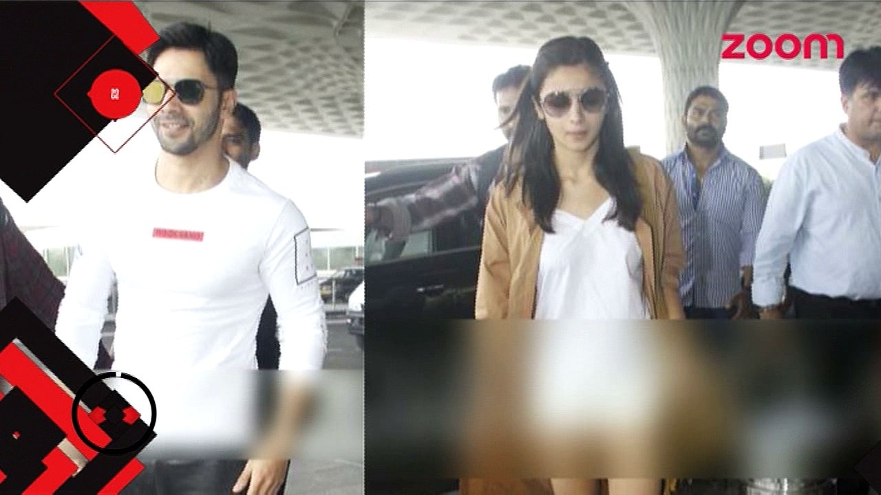 Varun Dhawan & Alia Bhatt Leave For Uttar Pradesh To Shoot For 'Badrinath Ki Dulhania'-Bollywood News-#TMT