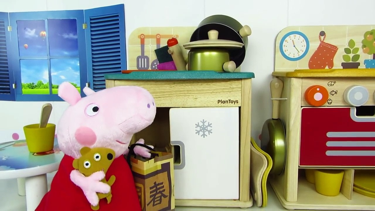 Juguetes de cocinitas y comiditas con Peppa Pig de juguetes PlanToys vídeos de Peppa Pig