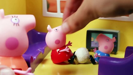 Peppa Pig Juguetes en Español - Peppa y George rompen el Jarrón de Mama Pig