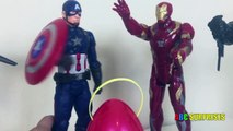 Caption America Civil War Egg Surprise Toys Learn Color with Marvel Avengers SuperHeroes Kids Toys