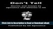 [Get] Don t Tell: Stories and essays by agnostics and atheists in AA Free New