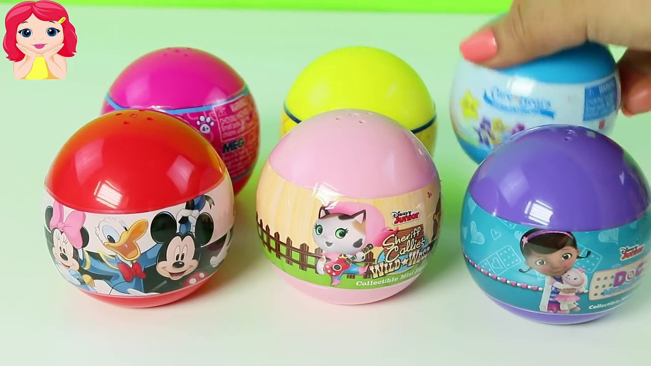Huevos Sorpresa de Mickey Mouse Spongebob Doctora Juguetes Sheriff Callies Care Bears Surprise Eggs