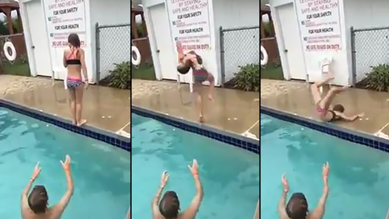 Fail - Cette jeune fille rate son salto arrière