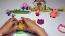PLAY DOH ice creams - Make HELLO KITTY picture for Peppa Pig funny toys :)