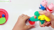 Play Doh Cream cups! - Create ice cream cups along Peppa pig toys