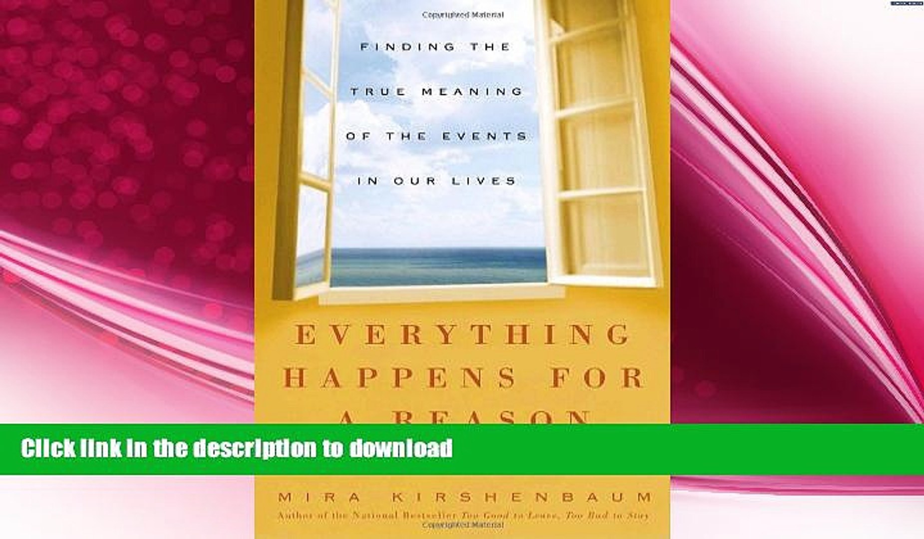 Favorite Book Everything Happens For A Reason Finding The True