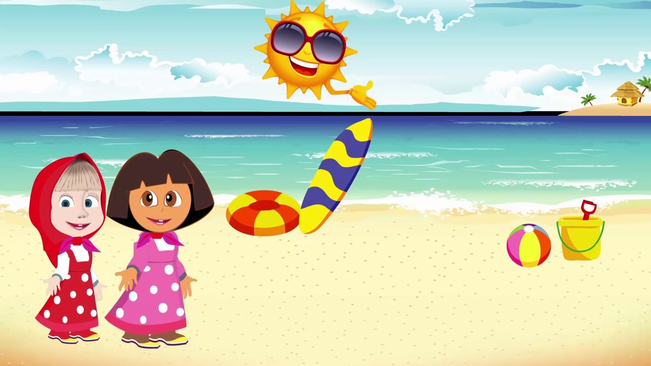 Masha and Dora Cry At Beach When lost her Ice Cream