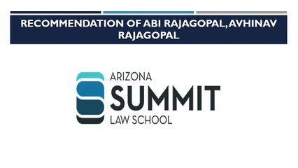 Recommendation of Abhinav Rajagopal, Abi Rajagopal