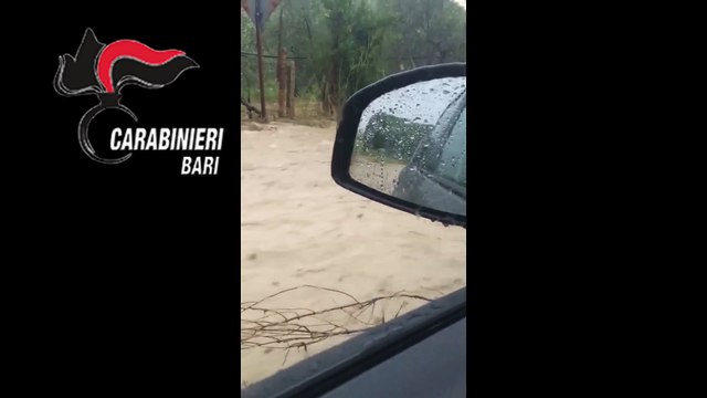 Minervino Murge: inondazione della Sp 115. I Carabinieri salvano famiglia