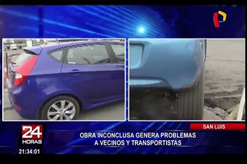San Luis: obra inconclusa genera problemas a transportistas